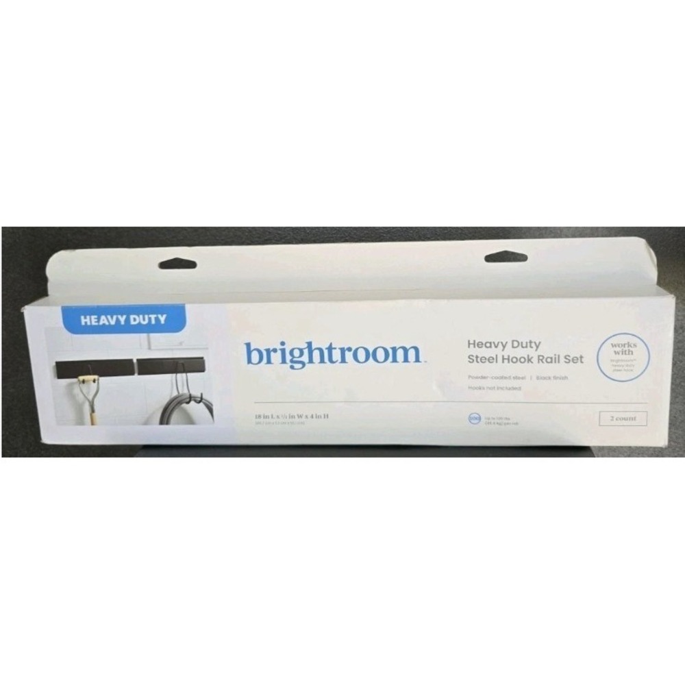 Set of 4 Bright Room Heavy Duty Steel Hook Rail Bathroom Heavy Duty New in box